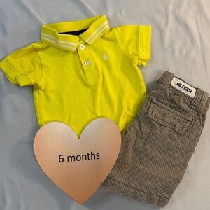 Tommy Hilfiger  and OshKosh - 2 piece infant set. Size 6/6-9 months